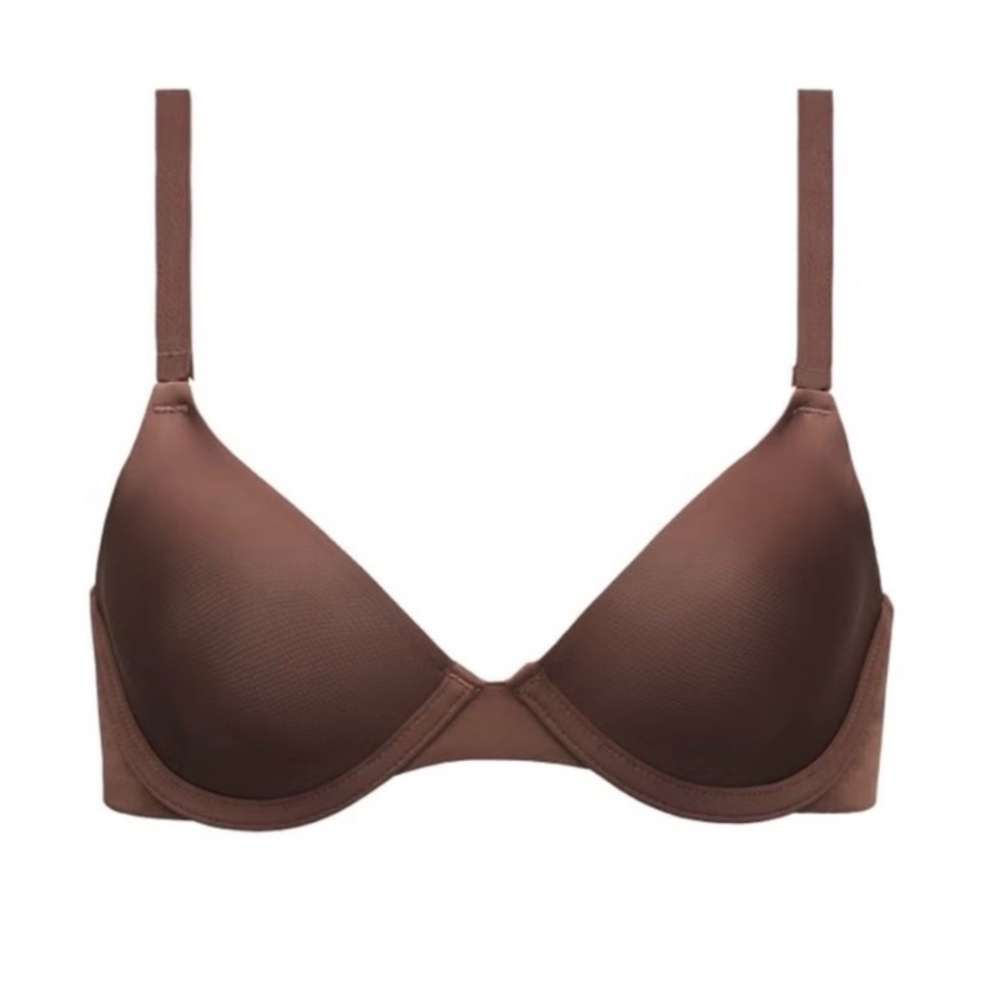 NEW CUUP The Triangle Micro Bra Underwire Expresso Smoothing Demi Minimizer Nude